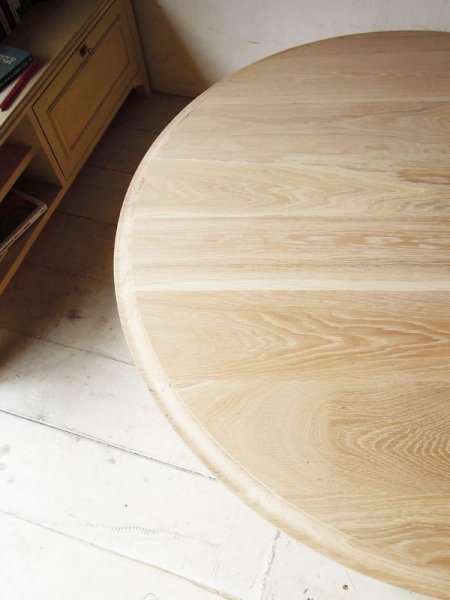 画像2: オーク・ラウンドコーヒーテーブル   (2)
