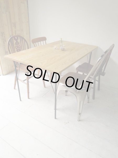 画像4: 1点限り アイアンレッグダイニングテーブル   (4)