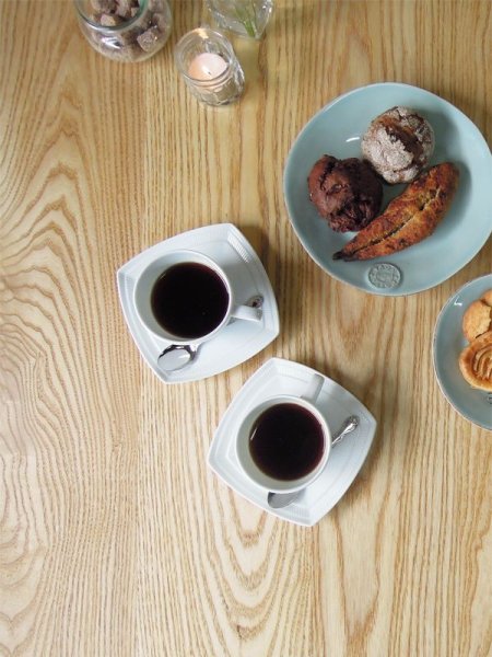 画像4: ホワイトアッシュアイアンレッグダイニングテーブル 鉄脚「スリム」 サイズオーダー (4)