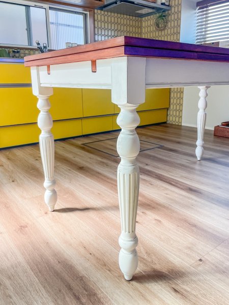 ろくろ脚「ストライプ」、他のデザインも選んで頂けます。