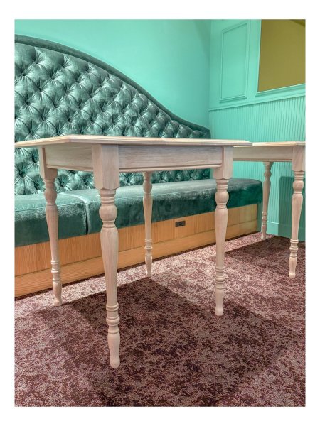 画像4: オークターンドレッグダイニングテーブル　ろくろ脚「スレンダー」　アンティーク調テーブル (4)