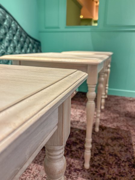 画像6: オークターンドレッグダイニングテーブル　ろくろ脚「スレンダー」　アンティーク調テーブル (6)