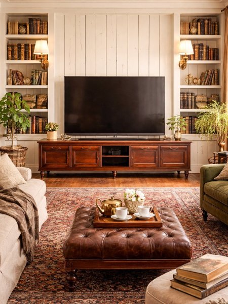 英国アンティークをイメージしたクラシックなローボードです。