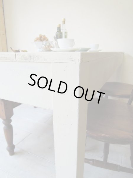 画像4: 在庫処分 ダイニングテーブル ホワイト1400 (4)